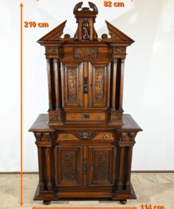 Two-Body Buffet Solid Walnut - Full with Dimensions - Styylish