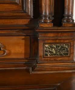 Two-Body Buffet Solid Walnut - Column Base Detail - Styylish