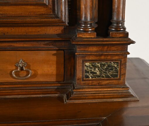 Two-Body Buffet Solid Walnut - Column Base Detail - Styylish