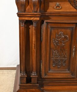 Two-Body Buffet Solid Walnut - Left Profile - Styylish