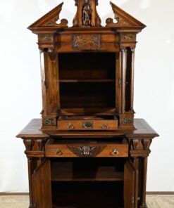 Two-Body Buffet Solid Walnut - Interior Compartments - Styylish