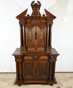 Two-Body Buffet Solid Walnut - Front Detail - Styylish