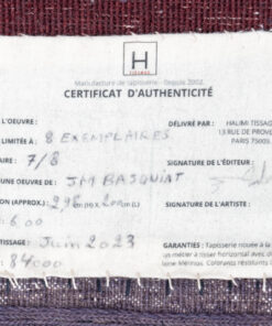 Alternative view of Hand-Woven Tapestry Inspired by Jean-Michel Basquiat, 2023