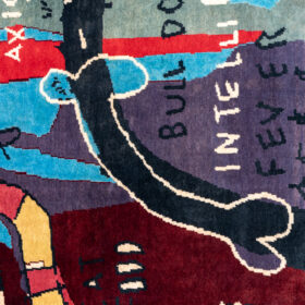 Hand-Woven Tapestry Inspired by Jean-Michel Basquiat, 2023