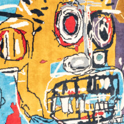 Hand-Woven Tapestry Basquiat - Face Detail - Styylish