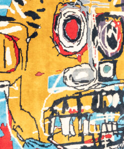 Hand-Woven Tapestry Basquiat - Face Detail - Styylish