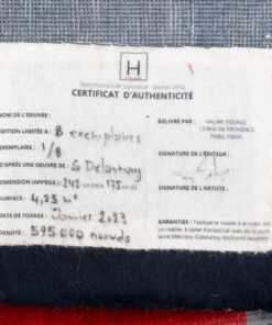 Hand-Woven Tapestry Delaunay - Certificate - Styylish
