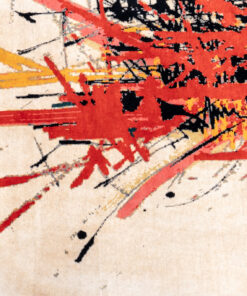 Handwoven Tapestry Georges Mathieu - Red Detail - Styylish