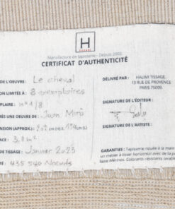 Hand-Woven Tapestry Miró - Rug Certificate - Styylish