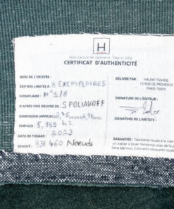 Alternative view of Hand-woven tapestry inspired by Serge Poliakoff, 2023