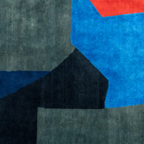 Hand-woven tapestry inspired by Serge Poliakoff, 2023