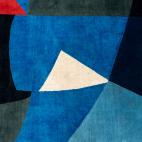 Hand-woven tapestry inspired by Serge Poliakoff, 2023