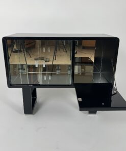 Small Art Deco Bar Cabinet - Mirror Background - Styylish