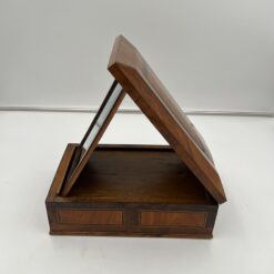 Biedermeier Jewelry Box Walnut - Folded Open - Styylish