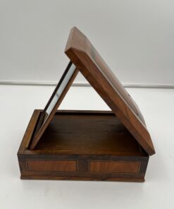 Biedermeier Jewelry Box Walnut - Folded Open - Styylish