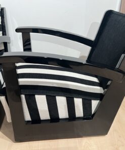 Pair of Art Deco Armchairs - Side Profile Without Cushion - Styylish