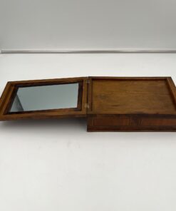 Biedermeier Jewelry Box Walnut - Open with Mirror - Styylish