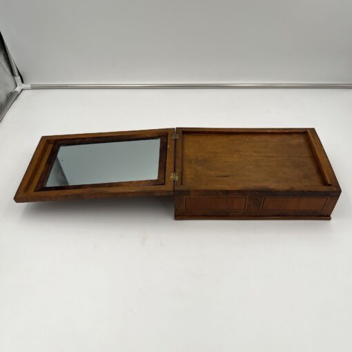 Biedermeier Jewelry Box Walnut - Open with Mirror - Styylish