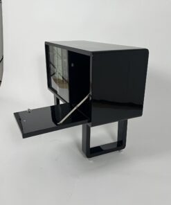 Small Art Deco Bar Cabinet - Compartment Open - Styylish