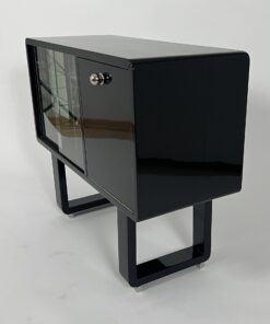Small Art Deco Bar Cabinet - Compartment Closed - Styylish