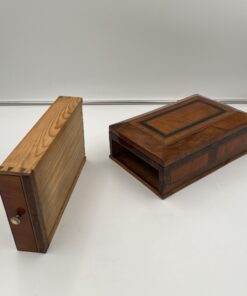 Biedermeier Jewelry Box Walnut - Drawer Out - Styylish
