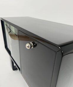 Small Art Deco Bar Cabinet - Chrome Hardware - Styylish