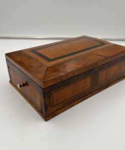 Biedermeier Jewelry Box Walnut - Inlay Details - Styylish
