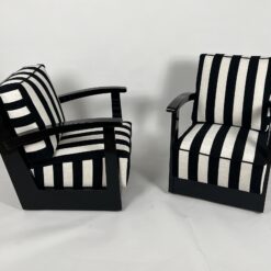 Pair of Art Deco Armchairs - Front and Side Profile - Styylish