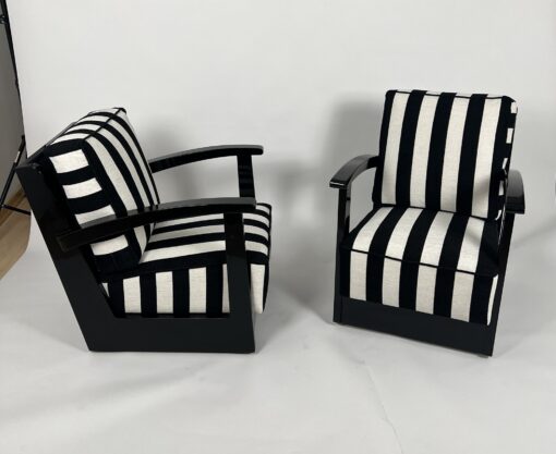 Pair of Art Deco Armchairs - Front and Side Profile - Styylish