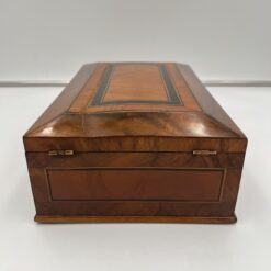 Biedermeier Jewelry Box Walnut - Details Back Hinges - Styylish