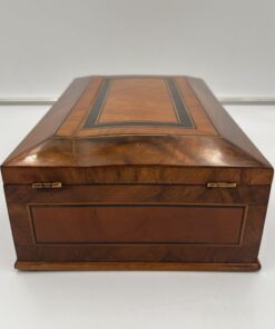 Biedermeier Jewelry Box Walnut - Details Back Hinges - Styylish