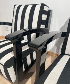 Pair of Art Deco Armchairs - Lacquer Armrest - Styylish