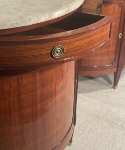 Pair of Demilune Cabinets- sideview with open drawers- Styylish