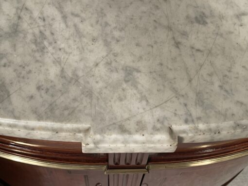 Pair of Demilune Cabinets- detail of the marble top- Styylish