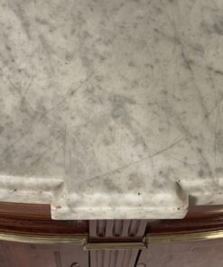 Pair of Demilune Cabinets- detail of the marble top- Styylish