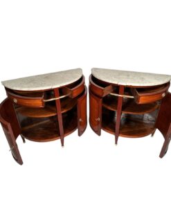 Pair of Demilune Cabinets- with open doors and drawers- Styylish