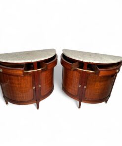 Pair of Demilune Cabinets- with open drawers- Styylish